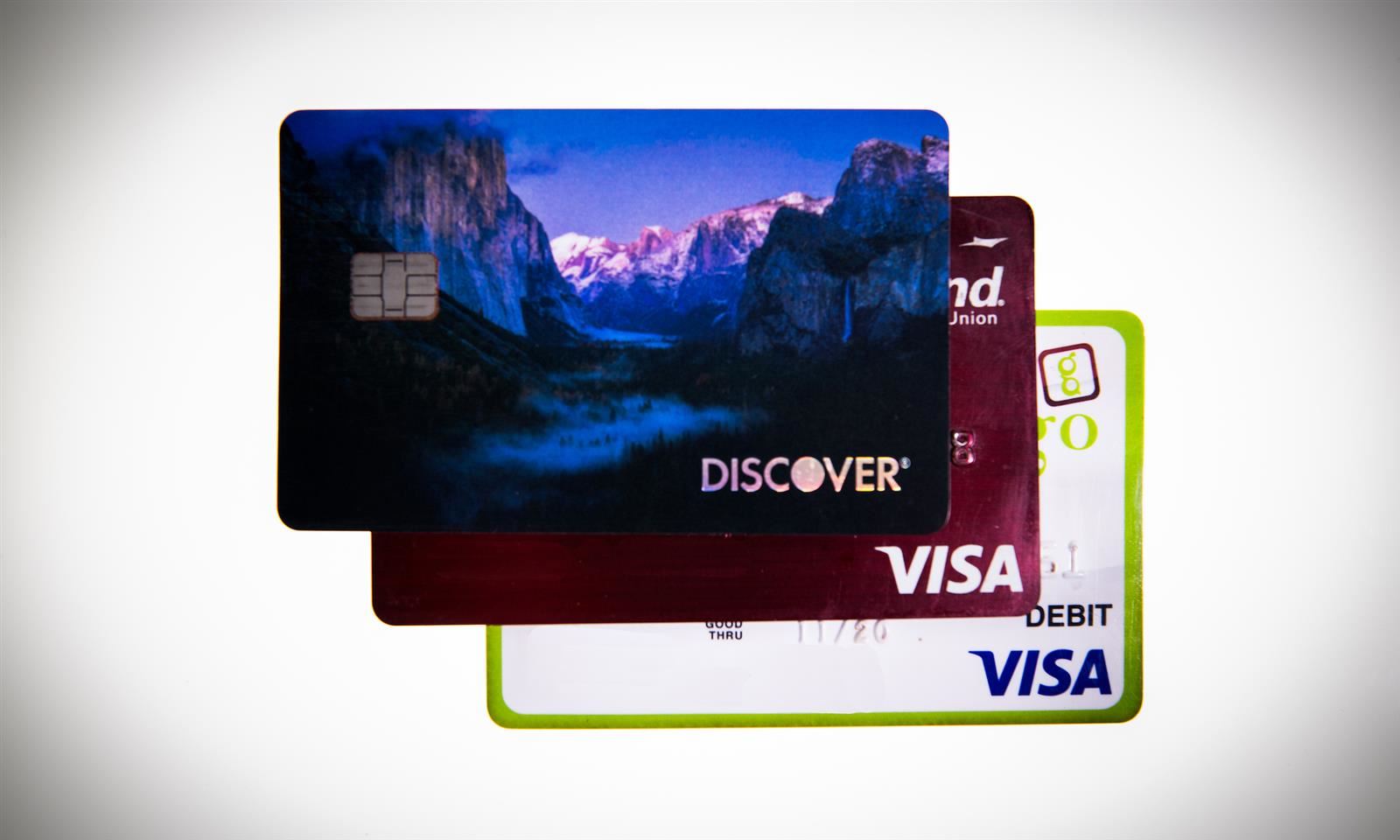 Three credit cards